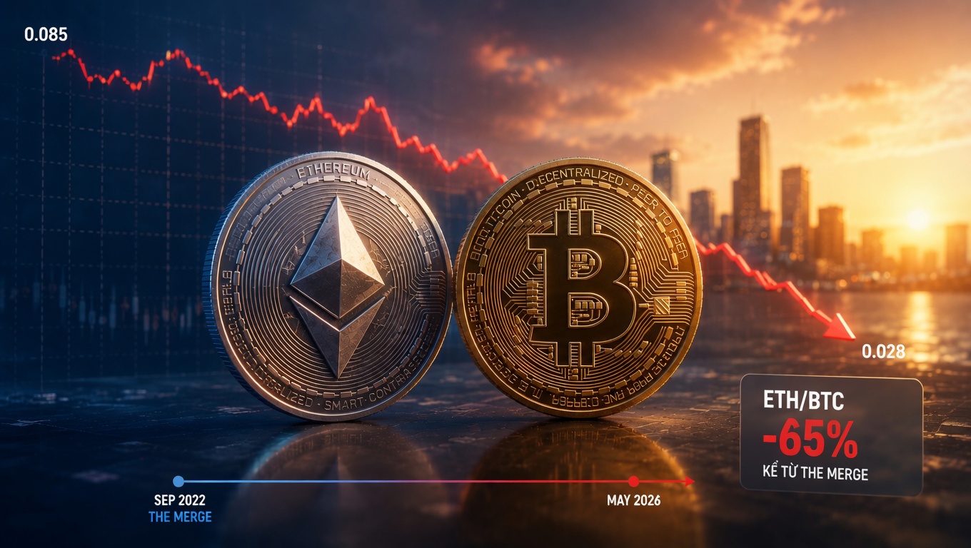Thông tin nội bộ tiết lộ lý do thực sự khiến Ethereum giảm 65% so với Bitcoin